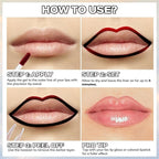 Cilrofelr Peel Off Lip Liner Stain, Long Wear Tattoo Lip Liner with Tweezer, Peel Off Lip Stain with Matte Finish, Long Lasting, Waterproof, Transfer-proof, Highly Pigmented Color (N-Nude Pink)