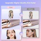 Facial Hair Remover for Women, Painless Womens Facial Hair Remover with 2 Replacement Heads, Lipstick-Sized, USB Rechargeable, Facial Hair Remover for Upper Lip,Chin,Peach Fuzz,Mustache