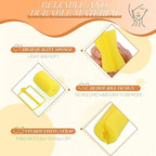 Geyoga 18 Pieces Sponge Hair Rollers Large Soft Foam Hair Styling Curlers Large Size Hairdressing Curlers for Women(1.4 x 2.6 Inches,Yellow)
