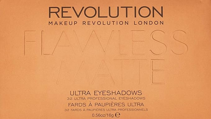 Makeup Revolution 32 Color Eyeshadow Palette, Flawless Matte