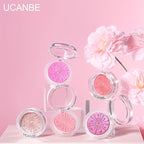 UCANBE Baked Blush for Cheek, Glow Blushing Palette - Seamless Silky Blendable Powder Blush Makeup Palette, Delivering Long Last Natural Ruddy Complexion, 01 First Sight