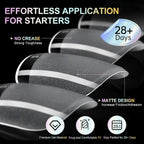 Short Nail Tips Extra Short Square Soft Gel Nail Tips 240Pcs Fake Nails Pre-Shaped Half Matte Acrylic Full Cover Clear Pre Etched Nails for Nail Extension Manicure Home DIY Salon 12 Sizes Gelly Tips