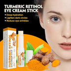 Retinol Eye Cream Anti Aging, Turmeric moisturizer Eye Balm Stick Hydrating Retinol Eye Cream Stick for Dark Circles and Puffiness Fine Lines 5g