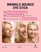 Under Eye Stick For Puffiness: Retinol Under Eye Balm Reducing Eye Bags and Dark Circles - Eye Cream for Fine Lines Wrinkles and Puffiness, Eye Treatment for Late Nights, Overtime and Makeup Prep