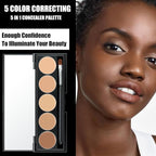 5 In 1 Multi-Use Correcting Concealer Palette,Waterproof Long