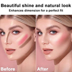 3Pcs Cream Contour Stick Makeup Kit, Shades with Highlighter Stick, Blush Stick and Bronzer Contour Stick for Sculpt the Cheeks, Long Lasting, Waterproof, Matte & Dewy Finish (LIGHT)