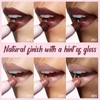 2PCS Tinted Lip Balm Chapstick with Color, Natural Semi - Gloss Finish, Hydrating/Coloring 2 in 1 Moisturizer Lip Stick for Girls & Women #01＋#05