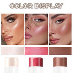 3Pcs Cream Contour Stick Makeup Set, Cream Bronzer Blush Highlighter Stick for Cheeks Eyes Lips, Long Lasting Waterproof Blendable Dewy Finish Face Stick Trio Wand for All Skin (1+3+6)