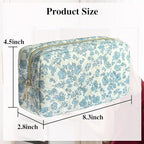 Quilted makeup bag floral makeup