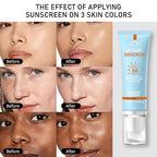 VGO Clear Face Sunscreen SPF 50, Hydrating Sun Essence Face Sunscreen Leaves No Sticky Feeling Travel Size Sunscreen Against UVA and UVB Rays 50ml / 1.7oz