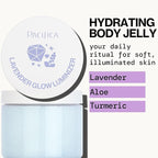 Pacifica Lavender Glow Shimmering Body Jelly – Moon-Kissed Illuminator & Hydrating Body Gel, Lightweight Glow Highlight with Lavender & Vanilla, Clean Beauty, Vegan, Cruelty-Free, 6 oz