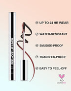 Erinde Peel Off Lip Liner Stain, Long Lasting Tattoo Lip Liner with Tweezer, Matte Finish Peel Off Lip Stain, Waterproof Transfer Proof Lip Stain Peel Off, Non-Stick Cup Nude Lip Stain Lipliner, 04