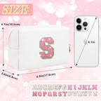 Personalized initial letter makeup bag,