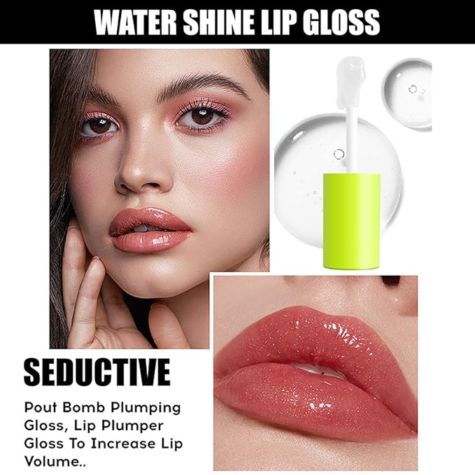 4 Colors Lip Oil Lip Glaze, Hydrating Lip Glow Oil Big Brush Head Shiny Moisturizing Lip Gloss, Long Lasting Non-sticky Fresh Transparent Tinted Plumping Lip Oil (Set A+B)