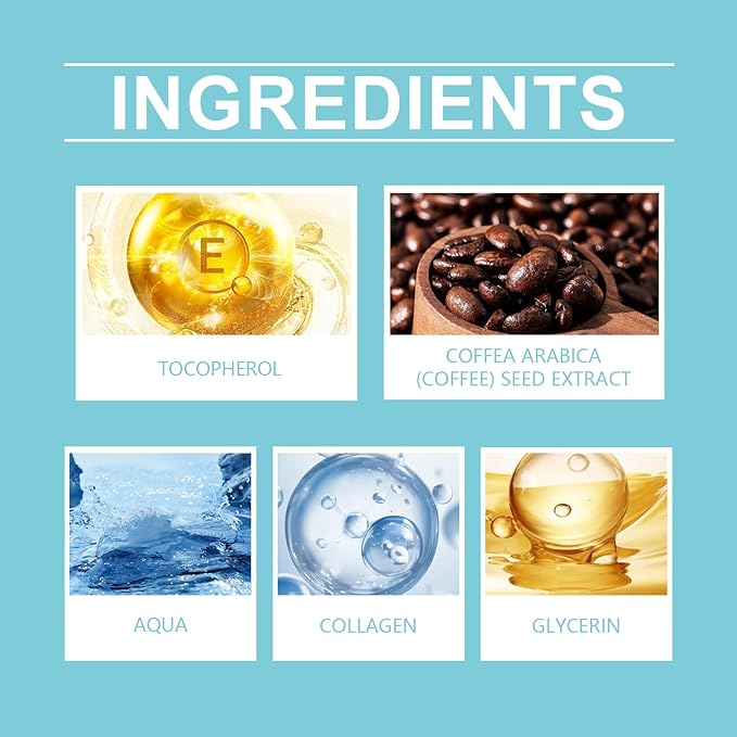 Instant Firm Eye Tightening Cream with Caffeine & Collagen & Vitamin E, Instant Firming Eye Cream, Eye Tightener Cream Travel Size 1 Fl Oz