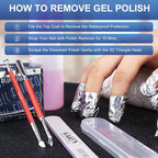 2PCS Metal Red Cuticle Pusher