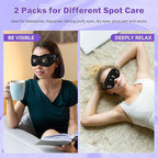 Cooling Gel Eye Mask Reusable Cold Eye Mask, Frozen Eye Mask Ice Eye Compress Ice Pack, No Freeze, Cool Relaxation, Comfort Snug Fit, Eye Cover Ice Mask with Mineral Mud for Office, Home, 2PCS