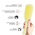 Tangle Teezer Plant-Based Ultimate Detangler Brush, Dry & Wet Hair Brush, Eliminates Knots & Reduces Breakage for Curly to Coily, 3C to 4C Hair Types, Pastel Yellow