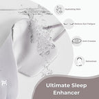 7C Soft Sleep Mask - Eye Mask - Hyaluronic Acid Anti-Aging Under Eye Cover with Adjustable Ear Elastic Straps for Full Night Sleep, Nap, Reduces Puffy Eyes Gifts