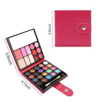 Boobeen All in 1 Makeup Palette kit - Colorful Eye Shadow Palette, Lip Gloss, Blush and Contour Powder to Define Face Shape, with Mirror&Brush, Make Up Gift for Women