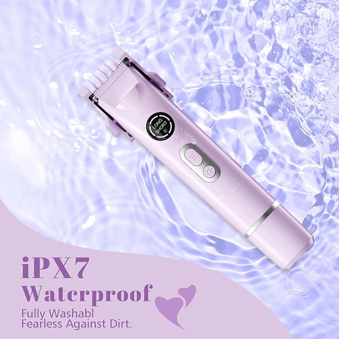 4-in-1 Waterproof Bikini Hair & Body Hair Trimmer - Rechargeable Shaver - IP7-compact for Travel， Cordless Use