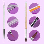 Artdone 9PC Nail Art Brushes Set - Liner Brush, Dotting Pen, Gel Polish Painting Tools For Nail Art Design