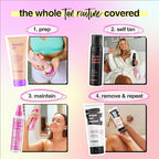 b.tan Ultra Dark Self Tanner Mousse | Too Tan - Best, 1 Hour Express Sunless Tanning Foam, Gold Bronzing Glow, No Fake Tan Smell, Face & Body, Vegan, Cruelty & Paraben Free, 6.7 Fl Oz