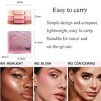 3-in-1 Blendable Trio, Contour and Highlight Blush Makeup