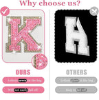 Initial letter patch makeup bag,