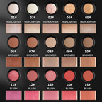 3 Pcs Face Contour Stick Kit, Matte Finish Face Stick Trio with Bronzer Blush Highlighter and Brush, Long Lasting Waterproof Cream Beauty Wand Makeup Set for Sculpt Glowing Face Look (#5, 6, 15)