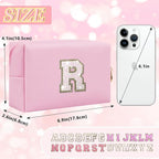 Personalized initial letter makeup bag,