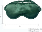 Silk Eye mask for Sleeping Light Blocking for Bedroom, Plane Travel Satin Sleep mask Women Mens,Blackout to Help You deep Sleep (Green)