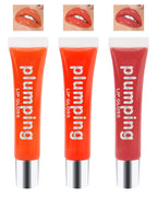 Hydrating Lip Glow Oil-3Pcs Tinted Plumping Lip Oil Lip Plumper, Moisturizing Smooth Lipgloss for Lip Care, Glossy Finish Clear Tint Shiny and Vegan Juicy Lip Gloss,Nourishing Non-Sticky Formula-Set A