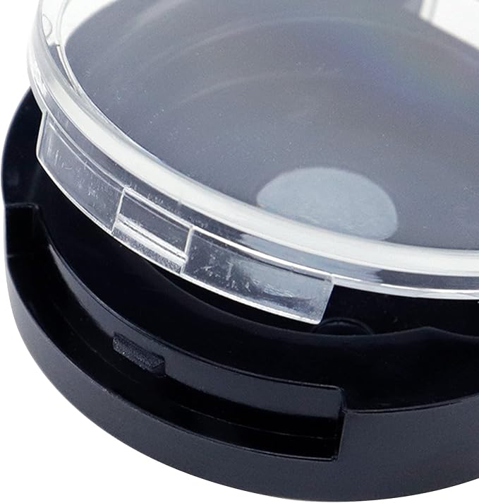 4 Pack Empty Eyeshadow Holder Case Round Magnetic Makeup Eyeshadow Lipstick Palette Container For Travel Sample DIY - Black