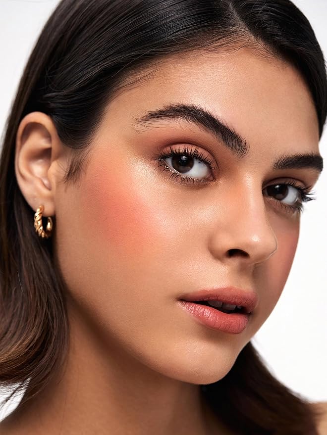 SHEGLAM Divine Flush Matte Blush Powder - Highly Pigmented, Non-Fading, Long Lasting, Lightweight, Natural Face Makeup - Tangerine