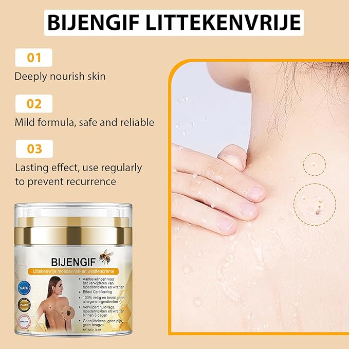 Bee venom cream for removing