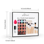 All in One Professional Makeup Kit for Women Girls Holiday Makeup Gift Sets Xmas Essential Bundle Include Eyeshadow Palette Lipstick Blush Concealer Eyeliner Mascara Brush Eyebrow Pencil