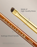 Desert Oak Series Aegyo-Sal Brush Duo - Under-Eye Highlight & Contour Set with Pony Hair, Bubinga Handle (CM175 + CM176)