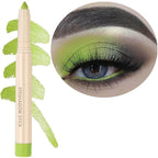 Green Eyeshadow Stick, Smooth Cream Shimmer Eyeshadow Pencil, Waterproof Long Lasting High Pigmented Hypoallergenic Eye Shadow Highlighter Stick Create Multi-Dimension Eyes Look(08# Grass Green)