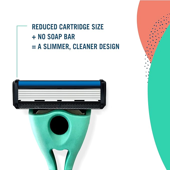 Preserve Shave 5 Five Blade Refillable Razor, Made from Recycled Materials, Sunshine Yellow