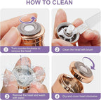 Facial Hair Removal for Women, Painless Rechargeable Hair Removal Device, Comes with 2 Replacement Heads, Portable Electric Shaver/Razor for Face, Chin, Upper Lip, arms and Peach Fuzz (Purple)