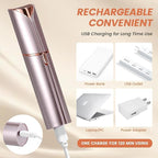 Facial Hair Removal for Women, Portable Painless Hair Remover Device, Rechargeable, with 2 Replacement Heads, for Face, Upper Lip and Chin