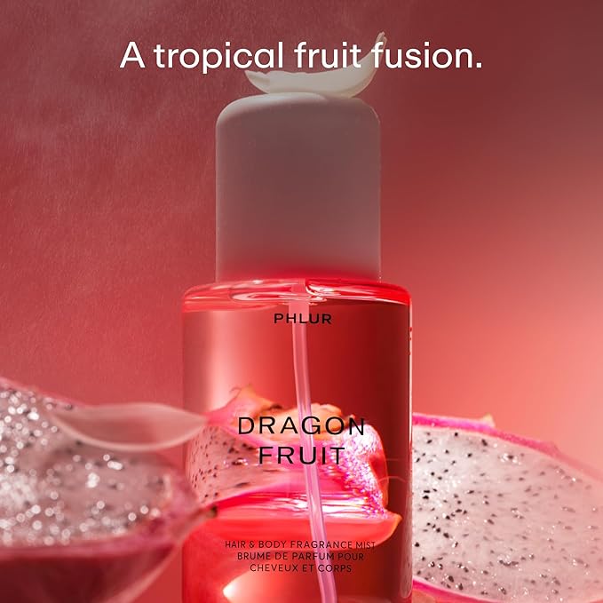 PHLUR Dragon Fruit Body Mist - Hair & Body Mist Fragrance - Dragon Fruit, Peony, Sandalwood & Vanilla Body Spray (8 Fl Oz)