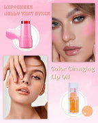 Magic Color Changing Lip Oil Jelly Blush Tint Magic