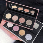4 Colors Highlight Silver Gold Eyeshadow Palette, SHANY Cosmetics Shimmer Eyeshadow Palette, Cruelty-Free and Vegan Formula, Glitter Shimmer Eyeshadow for Professional Makeup