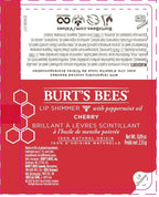 Burt's Bees 100% Natural Moisturizing Lip Shimmer, Cherry Moisturizing