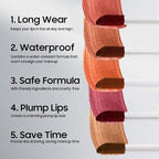 Lip Liner Stain Peel off - Waterproof & Long Lasting Peel Lip Stain Non-Stick Cup, Enhancing Complexion & Nourishing for All Skin Types, Create A Natural Lip Color (Mauve, 1 Count)