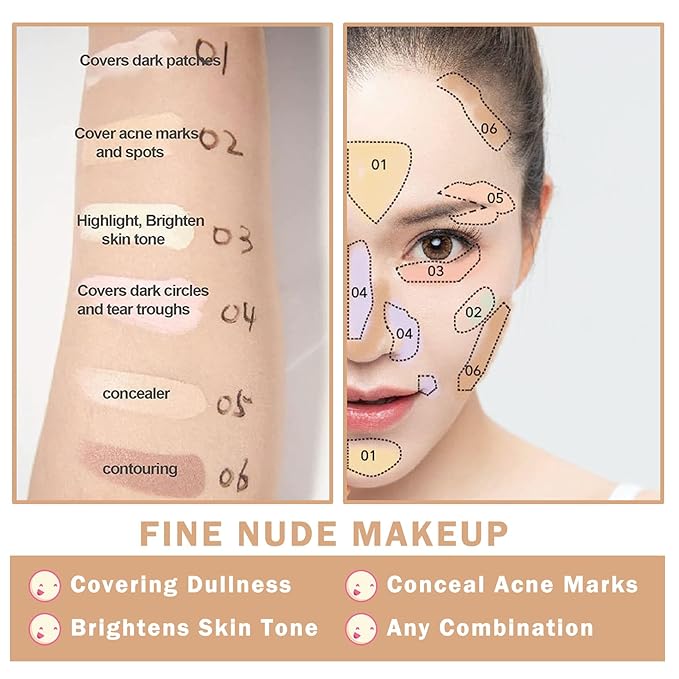 Color Corrector Palette Concealer Contour Palette Natural Brighten