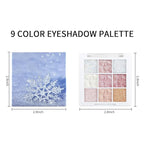Erinde 9 Colors Eyeshadow Palette, Matte Shimmer Glitter Eye Shadow Palette Makeup, Highly Pigmented Long Lasting Waterproof, Colorful Sequins Sparkle Eyeshadow Makeup Pallet