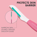 Japonesque Dermaplaner with Soothing Aloe Comfort Strip - Facial Dermaplane Razor, Skin Tool with Ultra Precision Blade for Facial Hair Removal and Exfoliation, 5pk